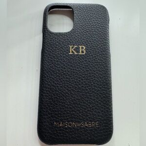 Maison de Sabré Black Leather iPhone 11 Pro Case